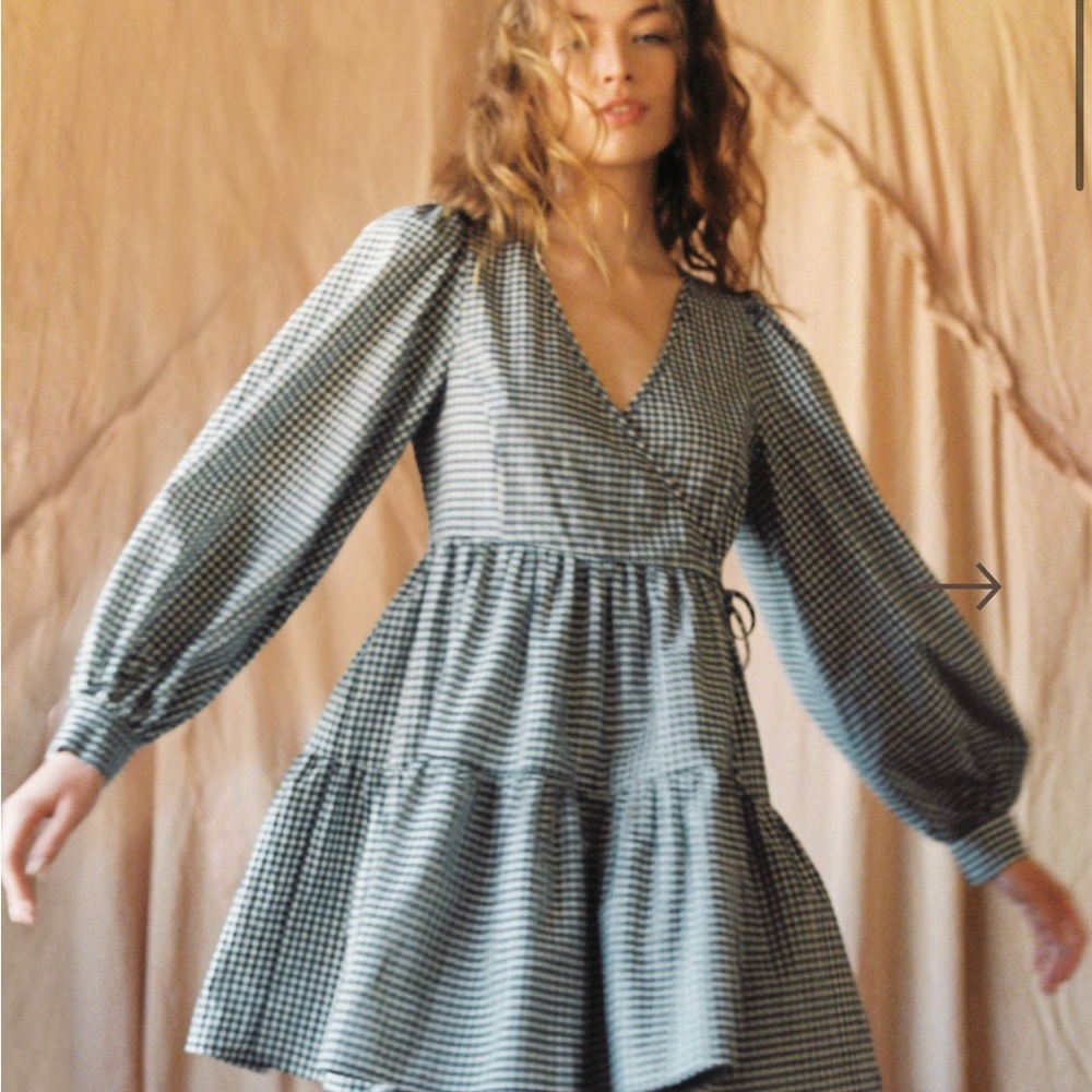 Christy Dawn Navy and White Gingham Dress